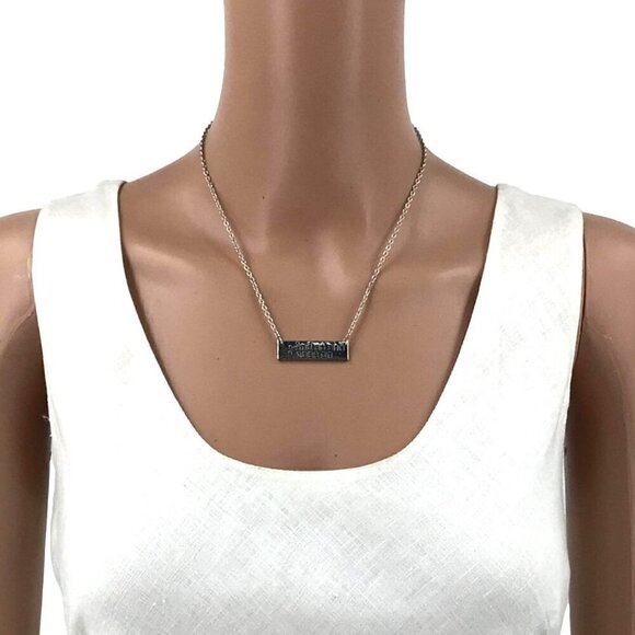 And So She Goes On Inspirational Necklace Silver Tone Adjustable Length - Picture 2 of 2